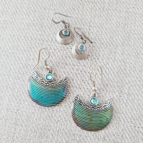 Set of Ocean Earrings - Silver/Turquoise - Picture 5 of 6
